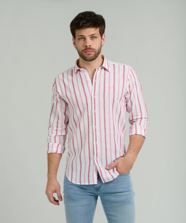 Camisa Milano Linen Stripe