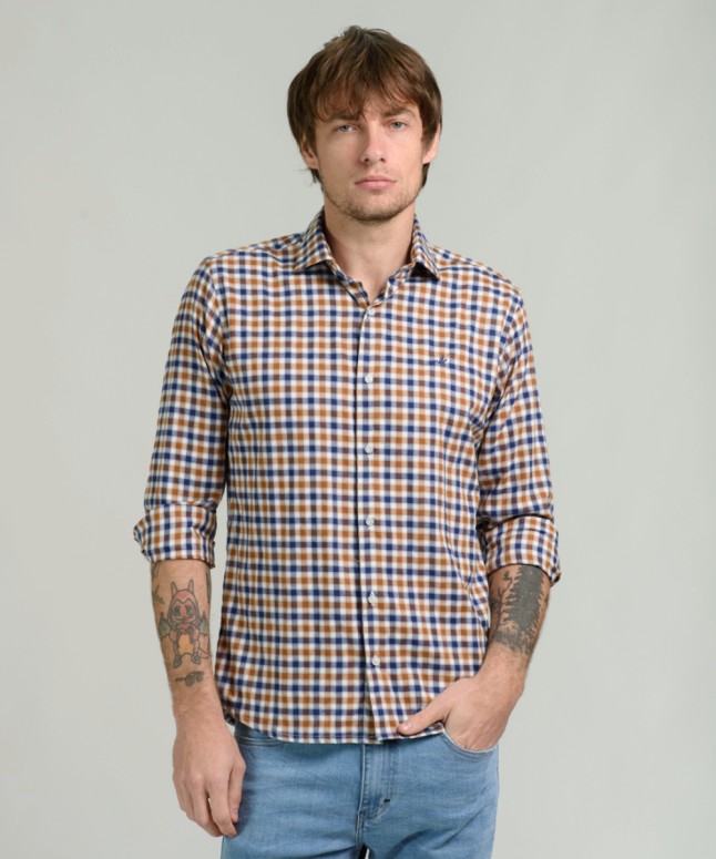 Camisa Milano Checks Slim Fit