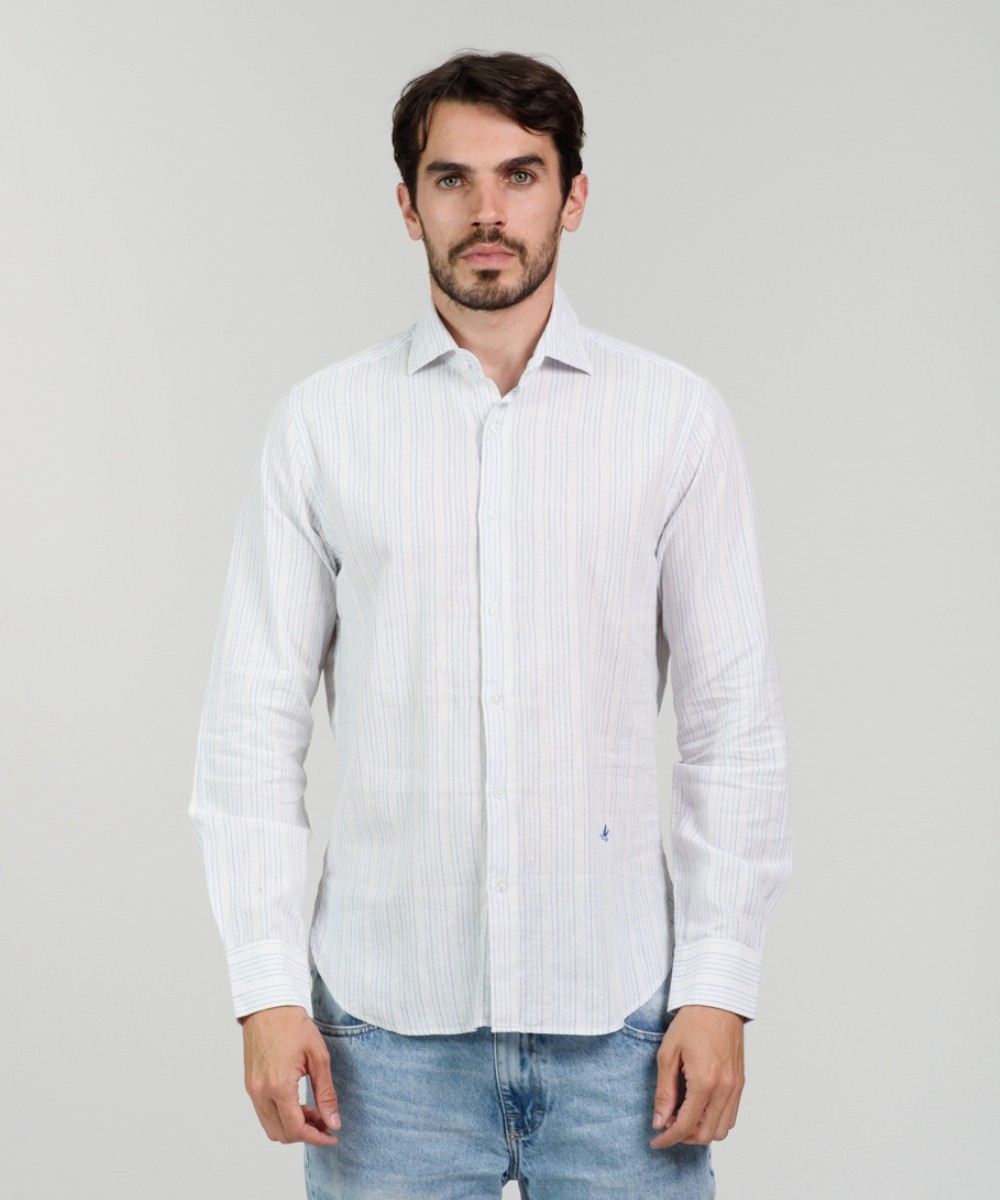 Camisa Milano Lino Striped